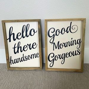 Hello Handsome Good Morning Gorgeous Wall Decor